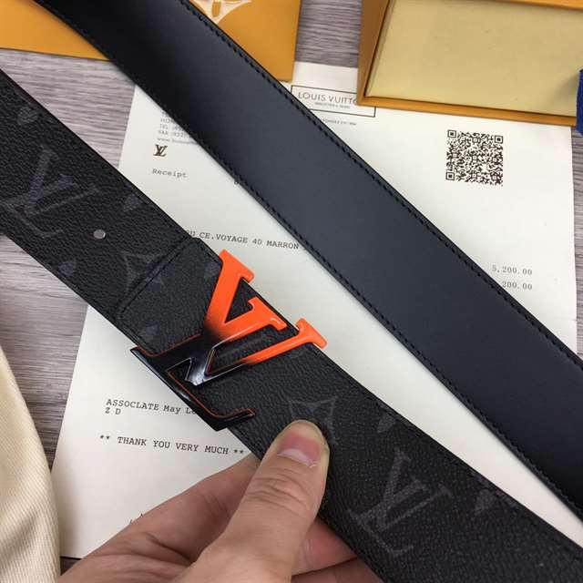 l0*is V*t0n initiales 40mm reversible monogram canvas belt - b96