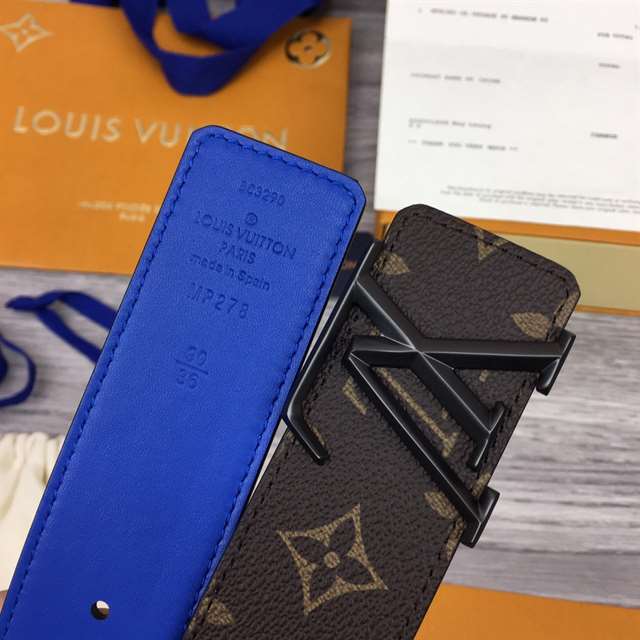 l0*is V*t0n x nba 3 steps 40mm reversible monogram canvas belt - b98