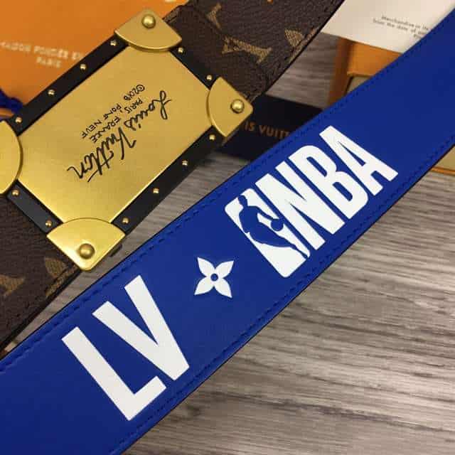 l0*is V*t0n x nba 3 steps 40mm reversible monogram canvas belt - b101