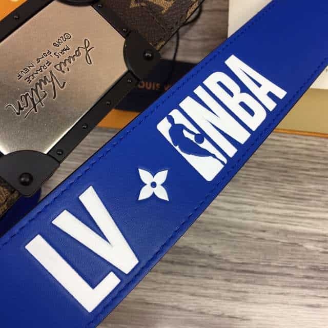 l0*is V*t0n x nba 3 steps 40mm reversible monogram canvas belt - b97