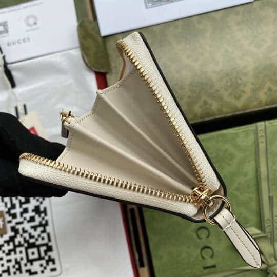 g*u*i les pommes zip around wallet in beige and ebony gg S*p*e - wgr007