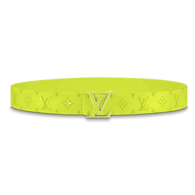 l0*is V*t0n men's initiales 40mm reversible belt yellow - b128