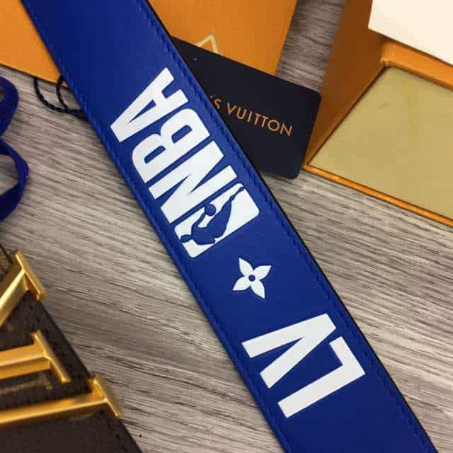 l0*is V*t0n x nba 3 steps 40mm reversible monogram canvas belt - b99
