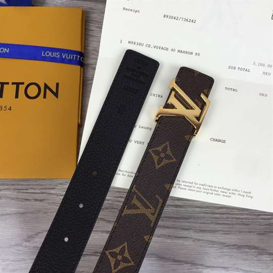 LV INITIALES 30MM REVERSIBLE BELT - B136