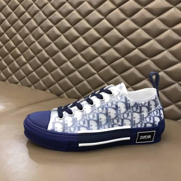 D*or b23 low-top sneaker in blue D*or oblique – cd84