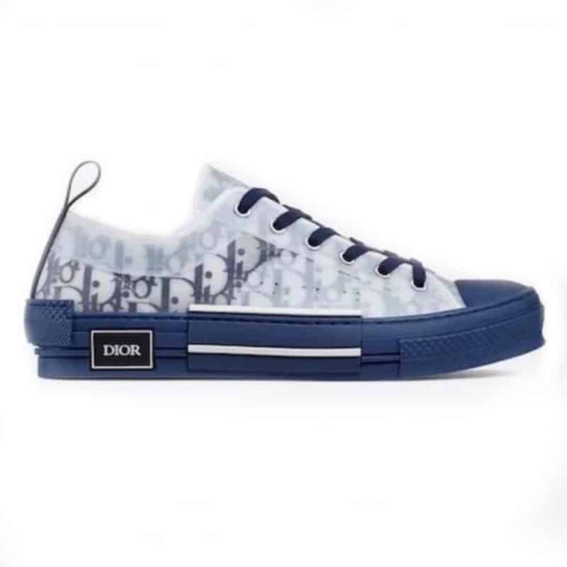 D*or b23 low-top sneaker in blue D*or oblique – cd84