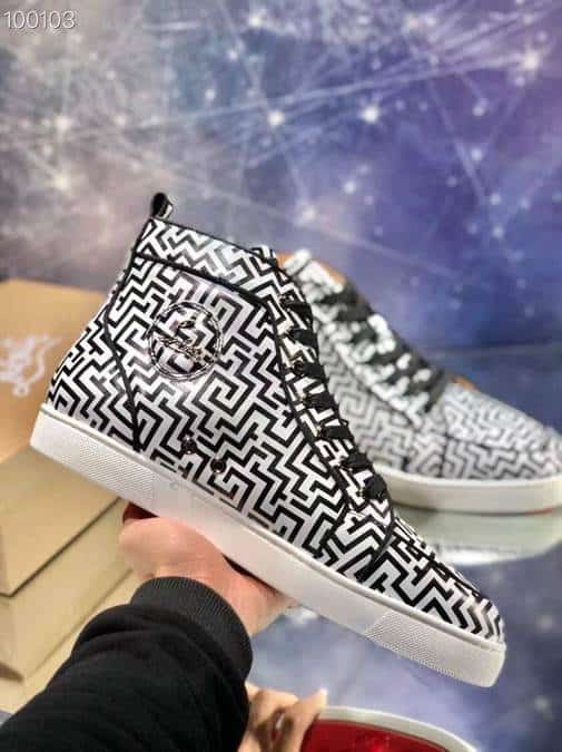 Ch**an louboutin high top sneaker - cl136