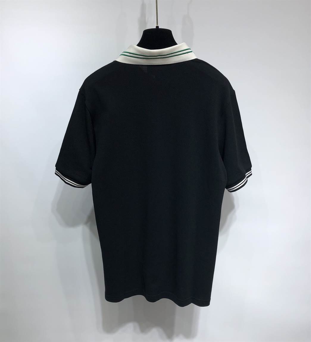 Cotton piquet polo with Interlocking G - GC40