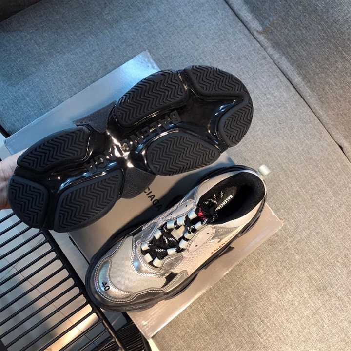 Ba*len*cia*ga triple s white & black sole sneakers - bb170