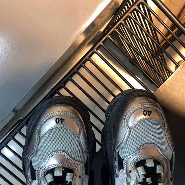 Ba*len*cia*ga triple s white & black sole sneakers - bb170