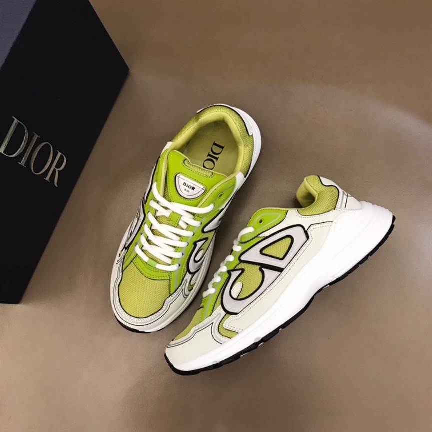 D*or b30 sneaker yellow mesh and white technical fabric - cd87