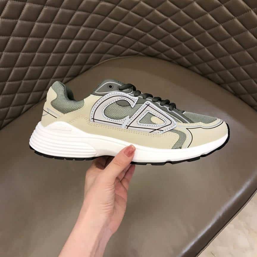 D*or b30 sneakers olive mesh and cream technical fabric - cd86