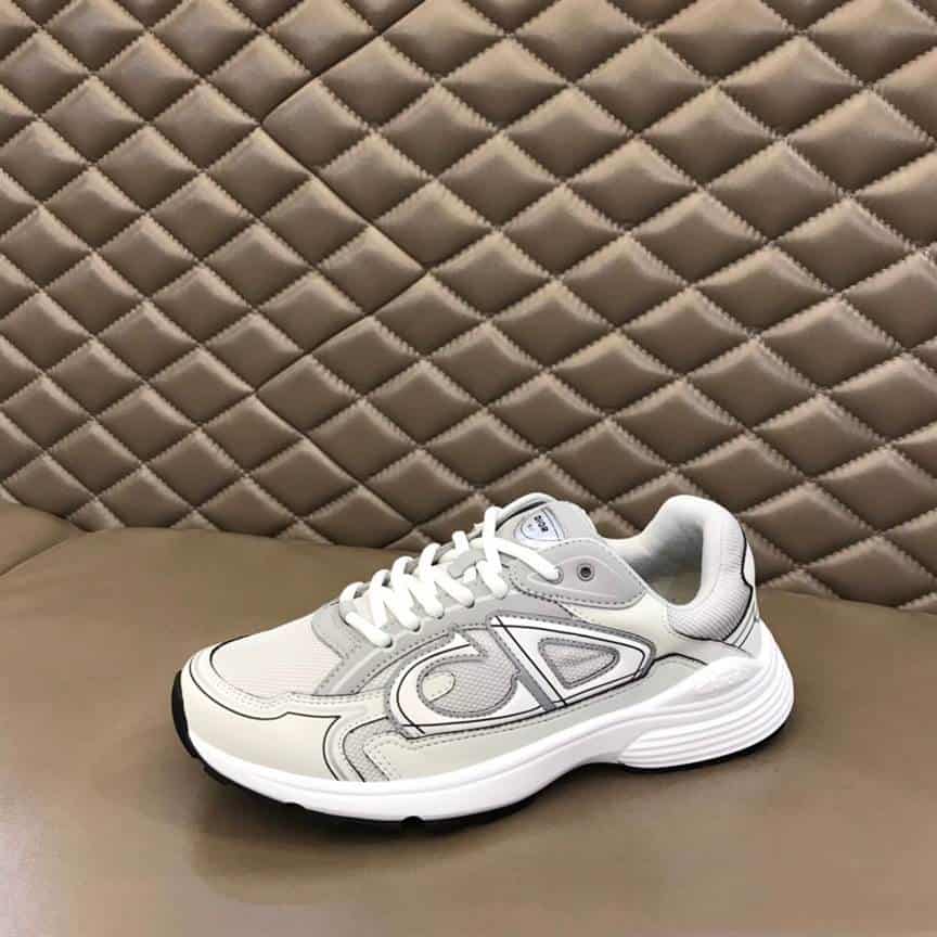 D*or b30 sneakers gray mesh and white technical fabric - cd85