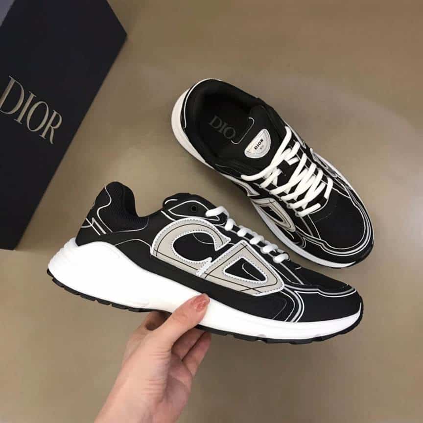 D*or b30 sneakers black mesh and technical fabric - cd88