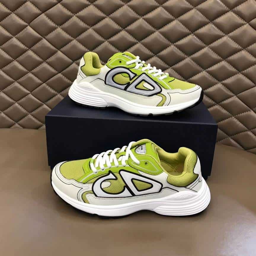 D*or b30 sneaker yellow mesh and white technical fabric - cd87