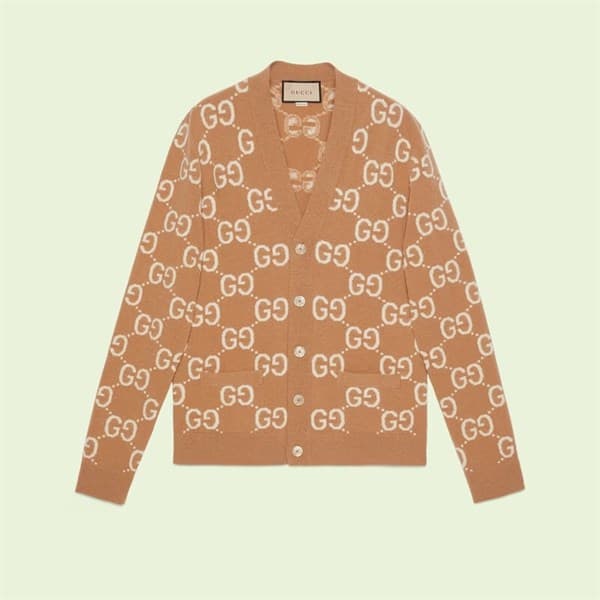 Cárdigan de jacquard de lana con GG - RJK65
