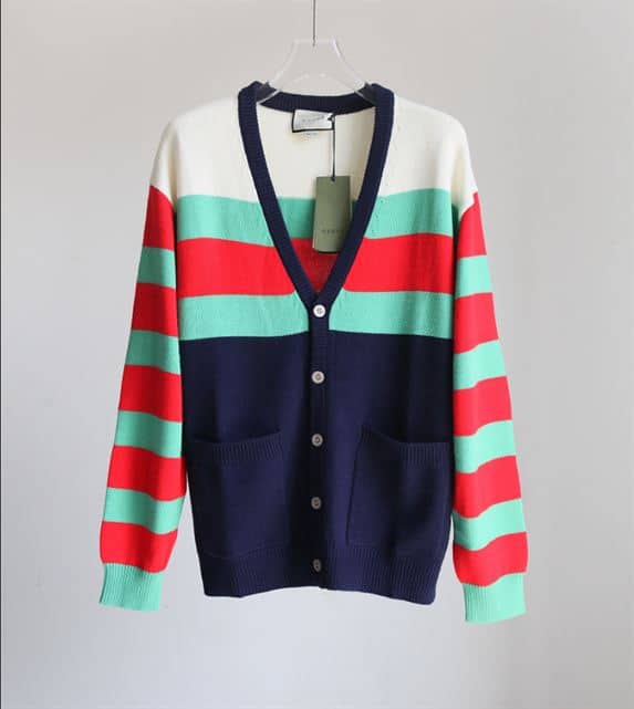 GG Cotton Wool Striped Cardigan - RJK02