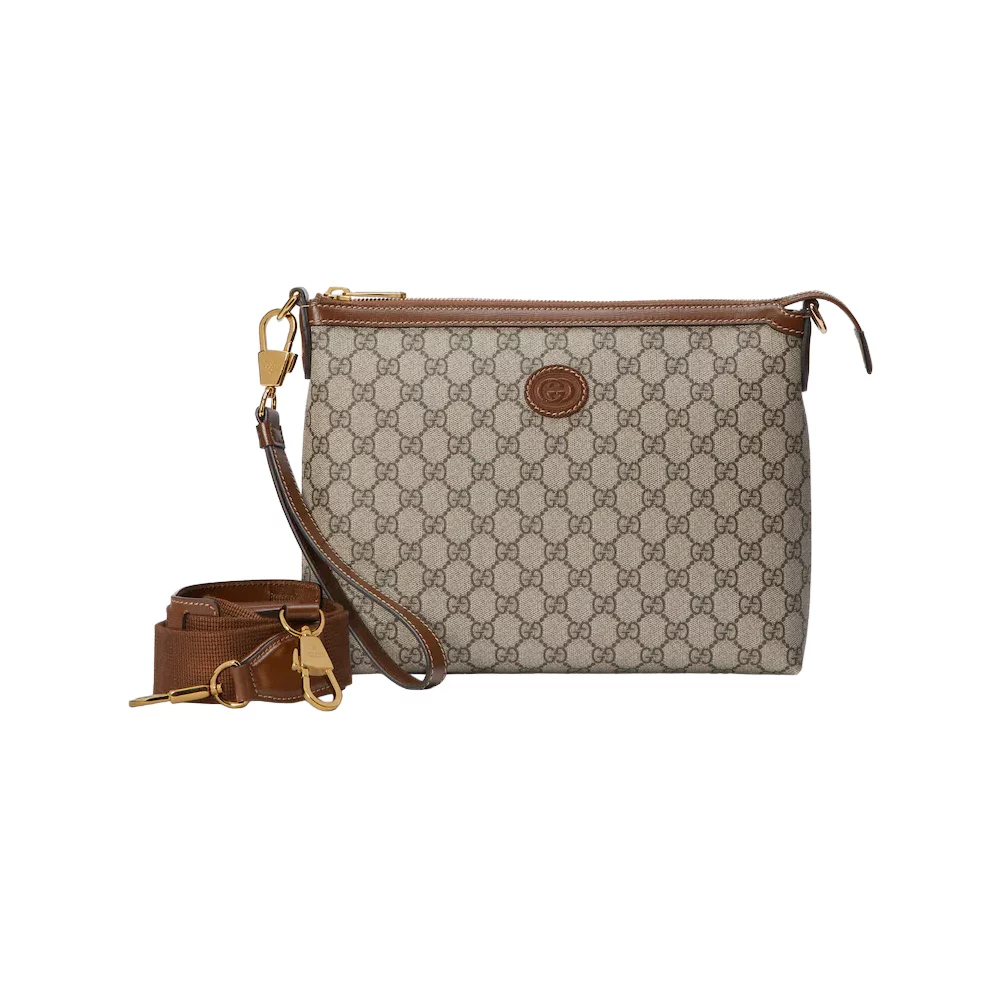 MESSENGER BAG WITH INTERLOCKING G - GBC062