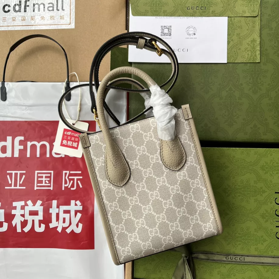 MINI TOTE BAG WITH INTERLOCKING G - GBC067