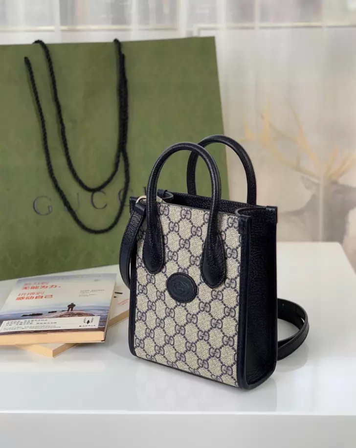 MINI TOTE BAG WITH INTERLOCKING G - GBC068