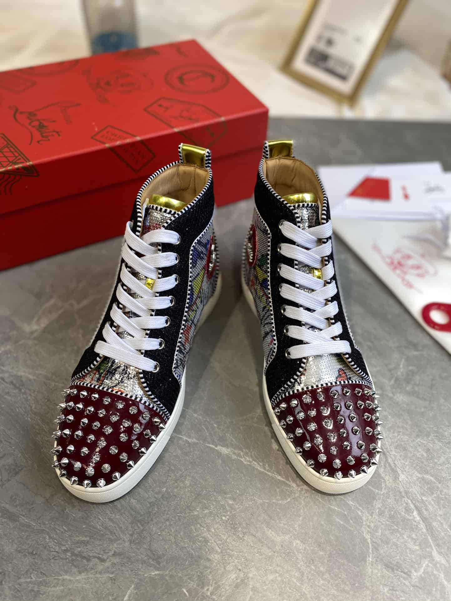 Ch**an louboutin high-top sneaker - cl182