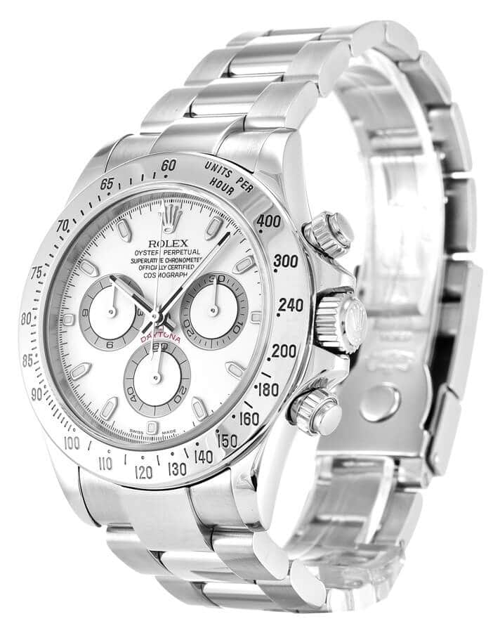 R*l*x cosmograph daytona 116520 40mm white dial in steel