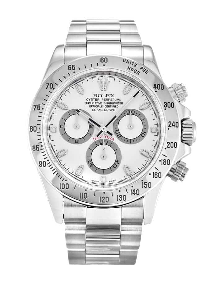 R*l*x cosmograph daytona 116520 40mm white dial in steel