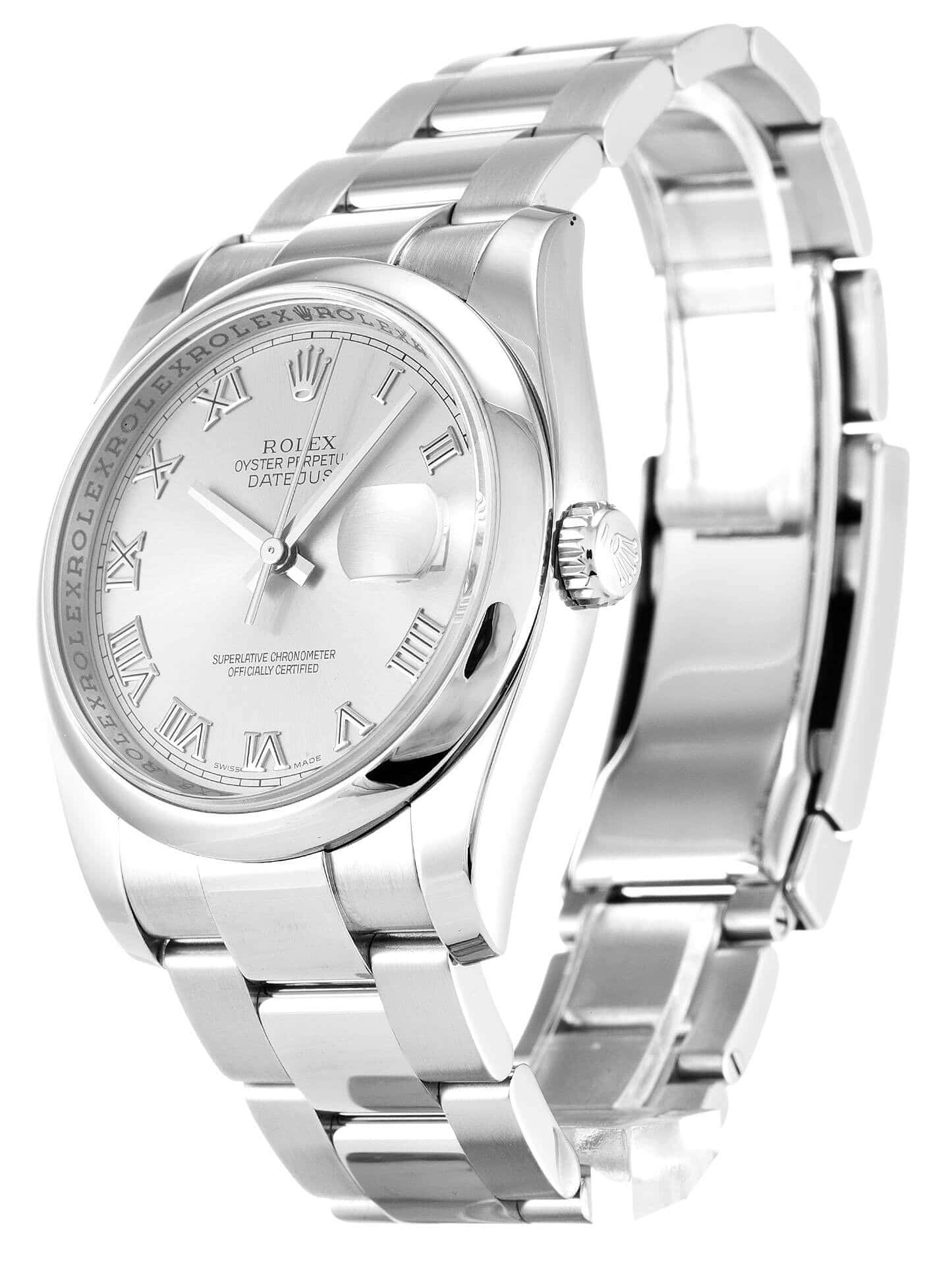 R*l*x datejust 116200 36mm silver dial