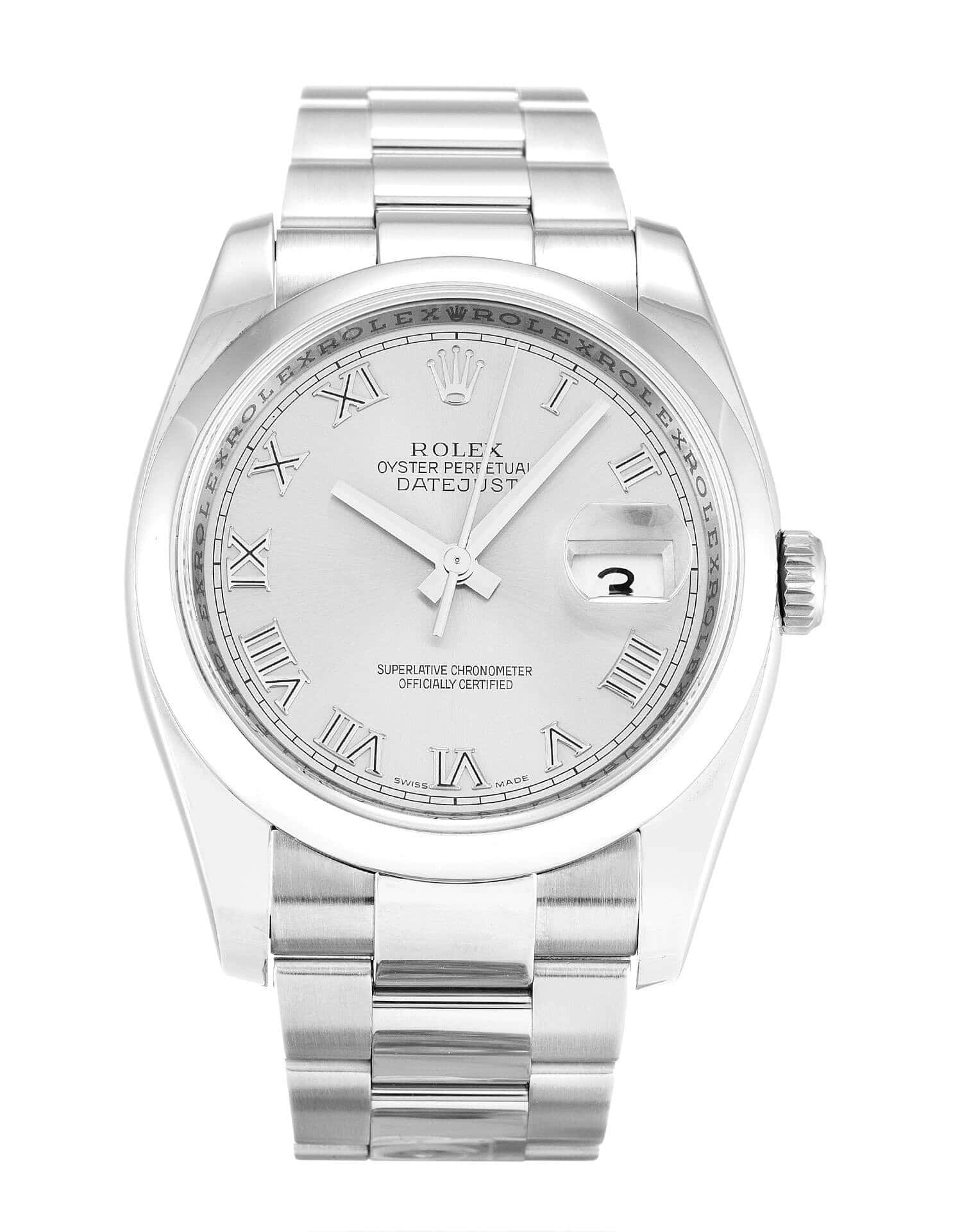 R*l*x datejust 116200 36mm silver dial