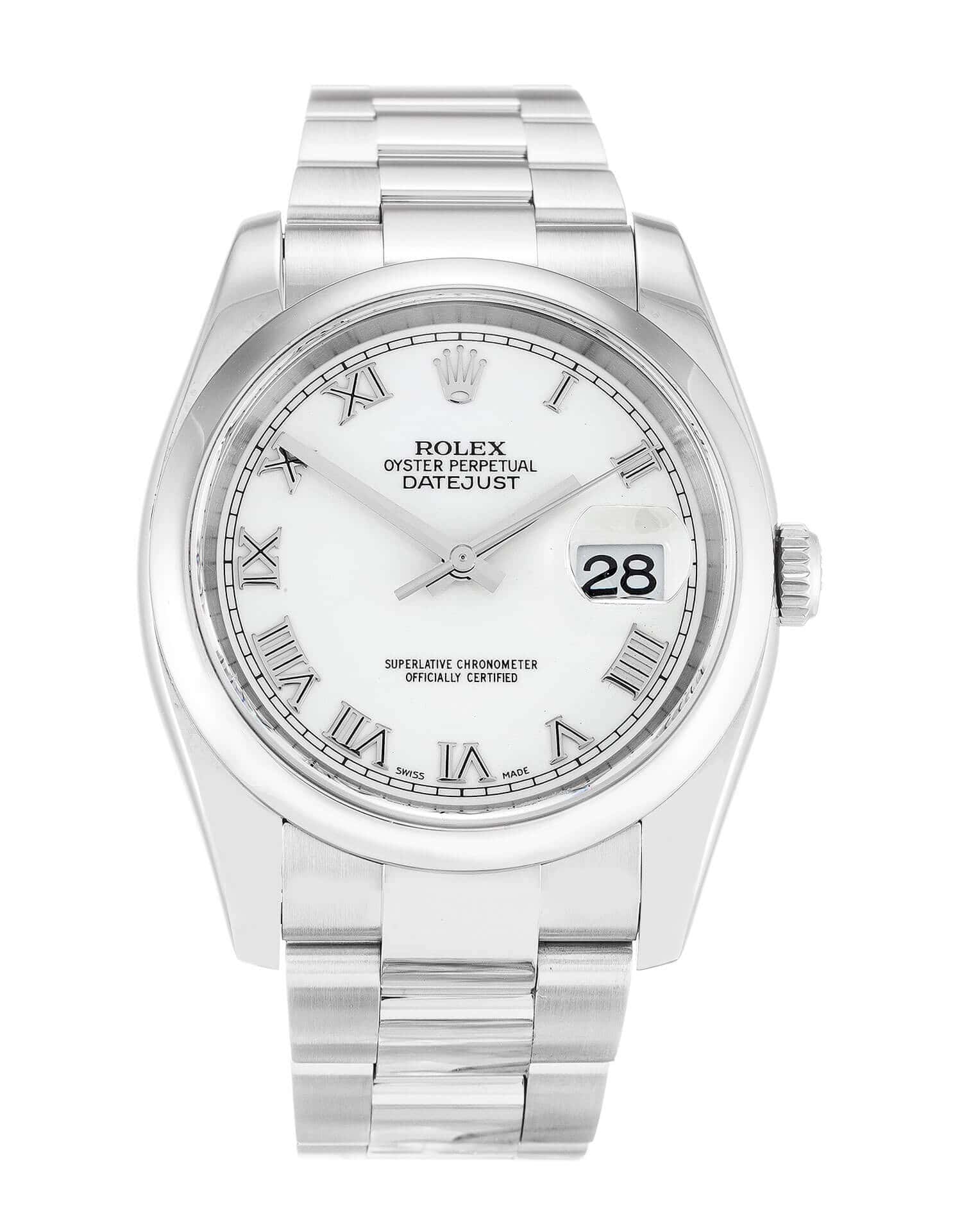 R*l*x datejust116200 36mm white dial