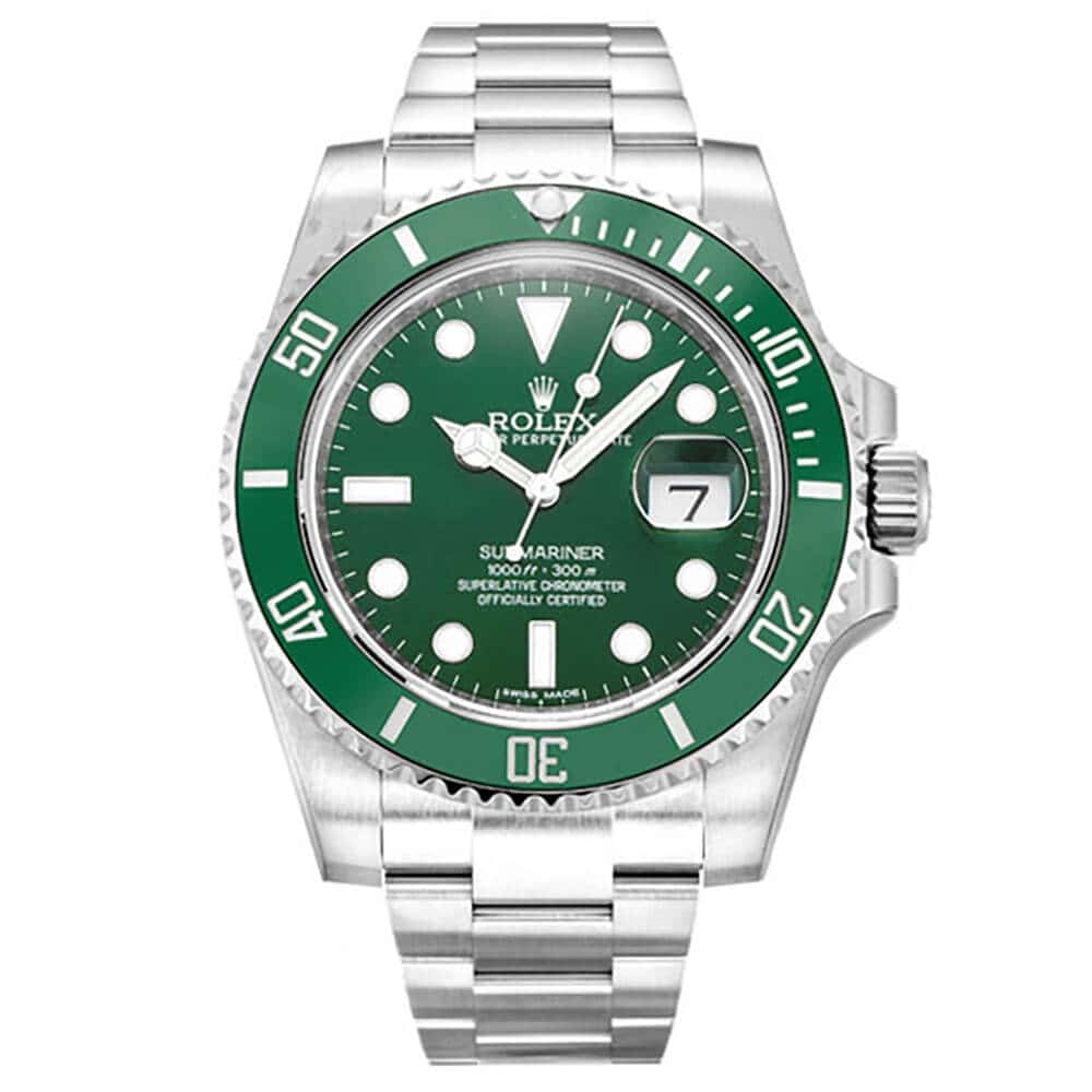R*l*x submariner 116610lv 40mm green dial