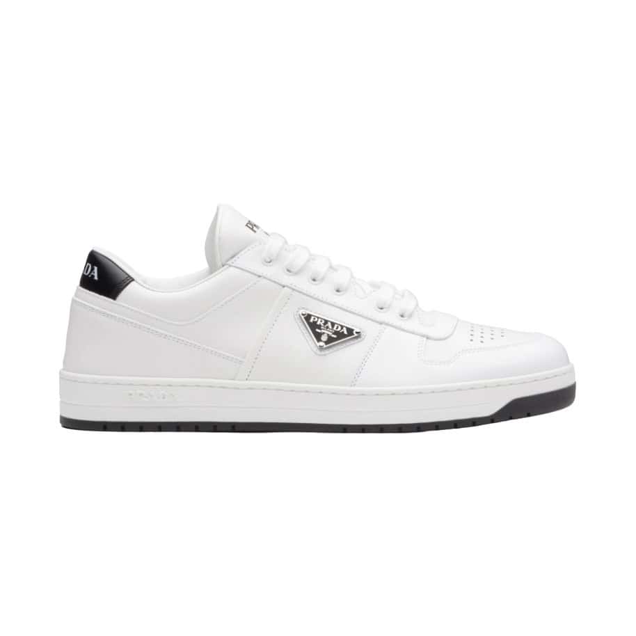 Pra*a downtown leather sneakers in white - prd010
