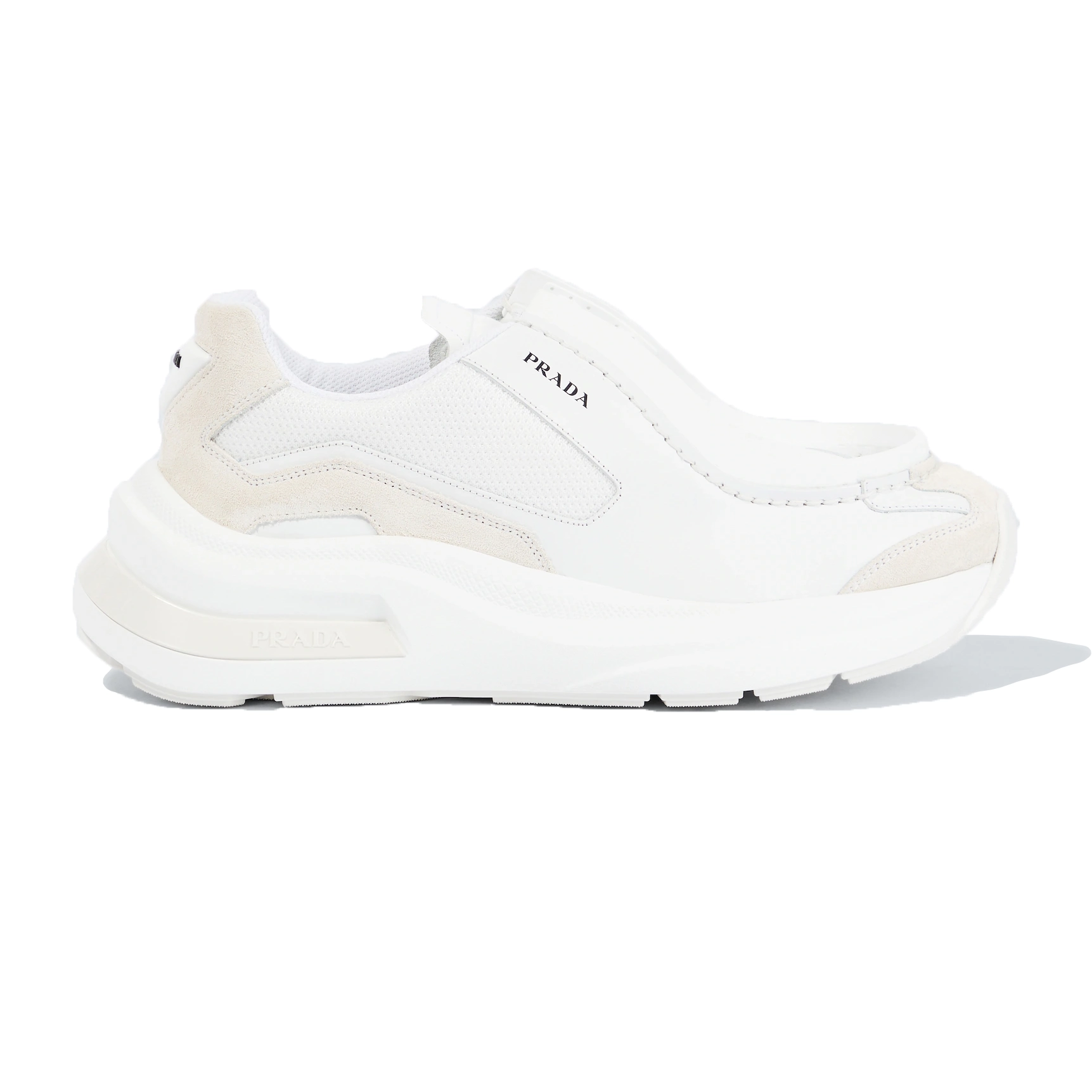 Pra*a brushed leather sneakers bike fabric suede - prd014