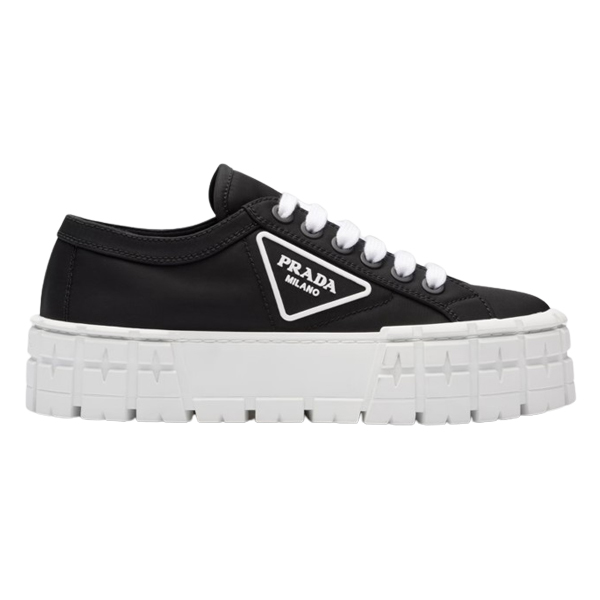 Pra*a double wheel re-nylon gabardine sneakers black - prd086