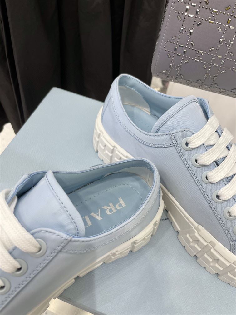 Pra*a double wheel re-nylon gabardine sneakers light blue - prd085