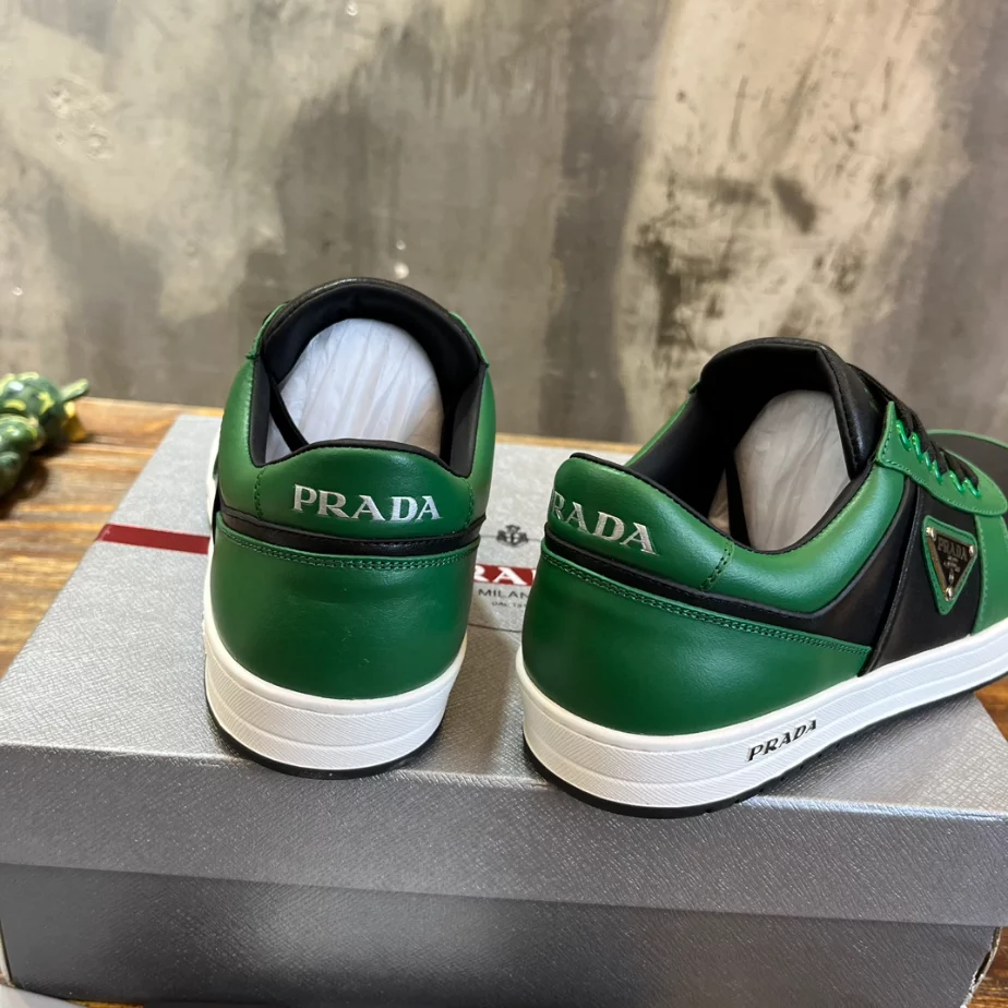 Pra*a downtown leather sneakers green - prd092