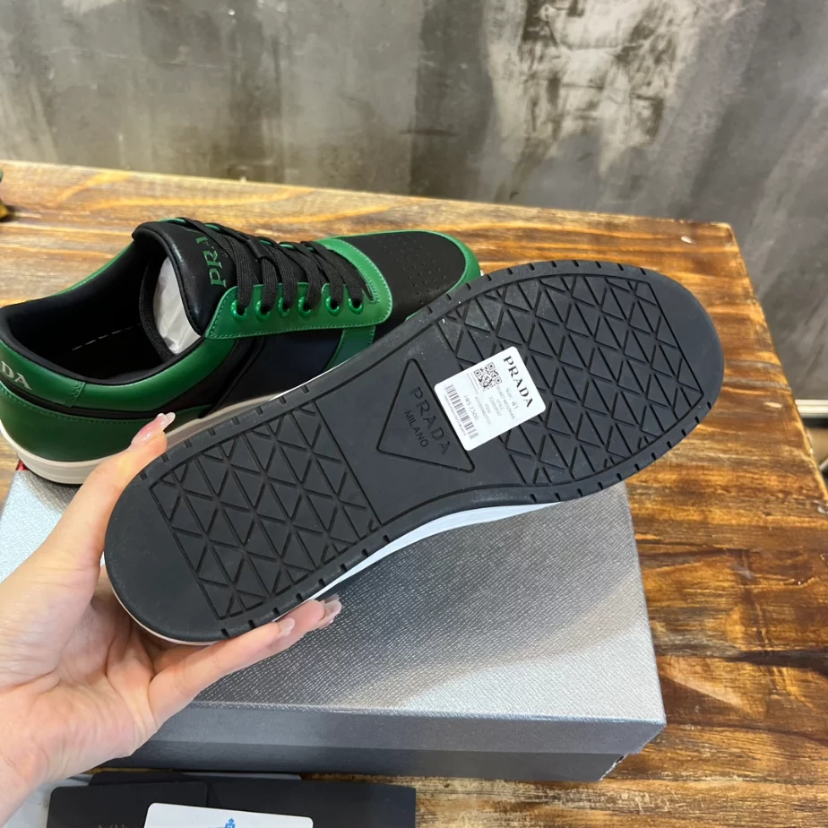Pra*a downtown leather sneakers green - prd092