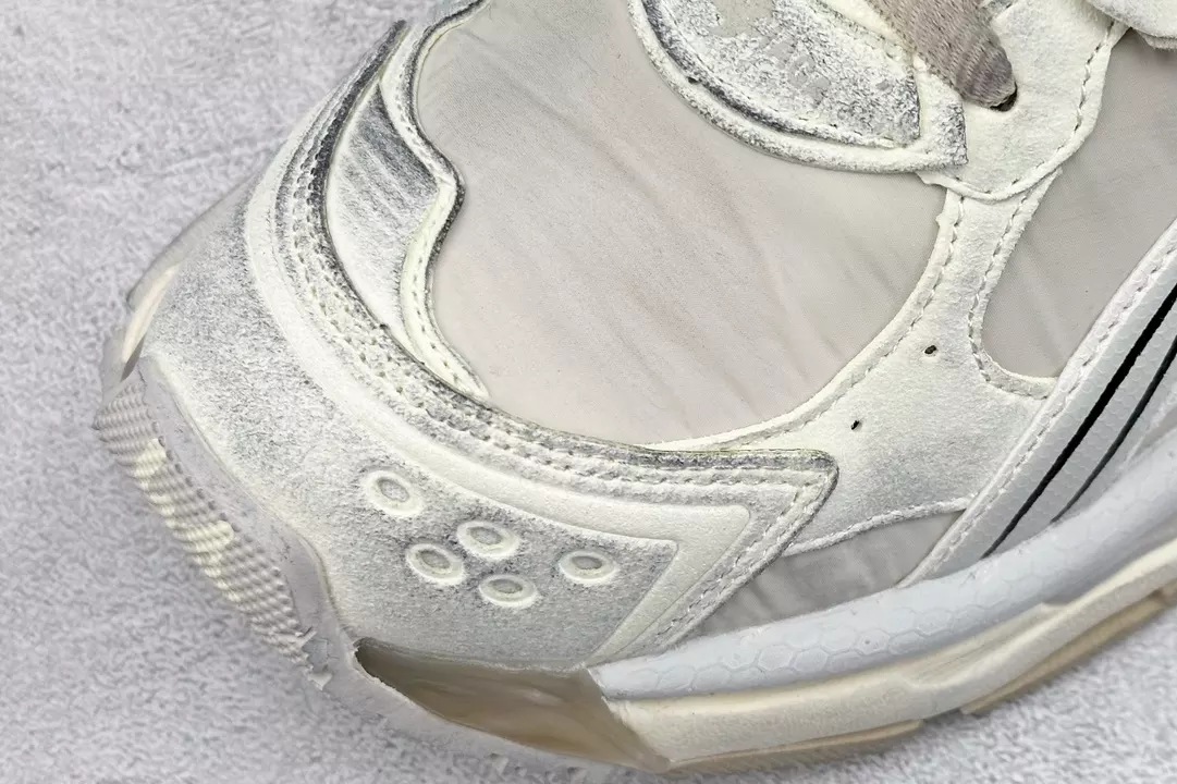 Ba*len*cia*ga runner sneaker in beige nylon and suede-like fabric - bb267