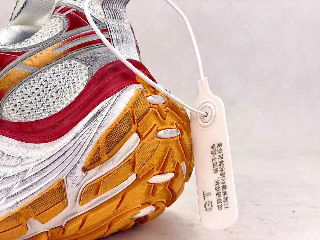 Ba*len*cia*ga women's 10xl sneaker in white/red/orange - bb276