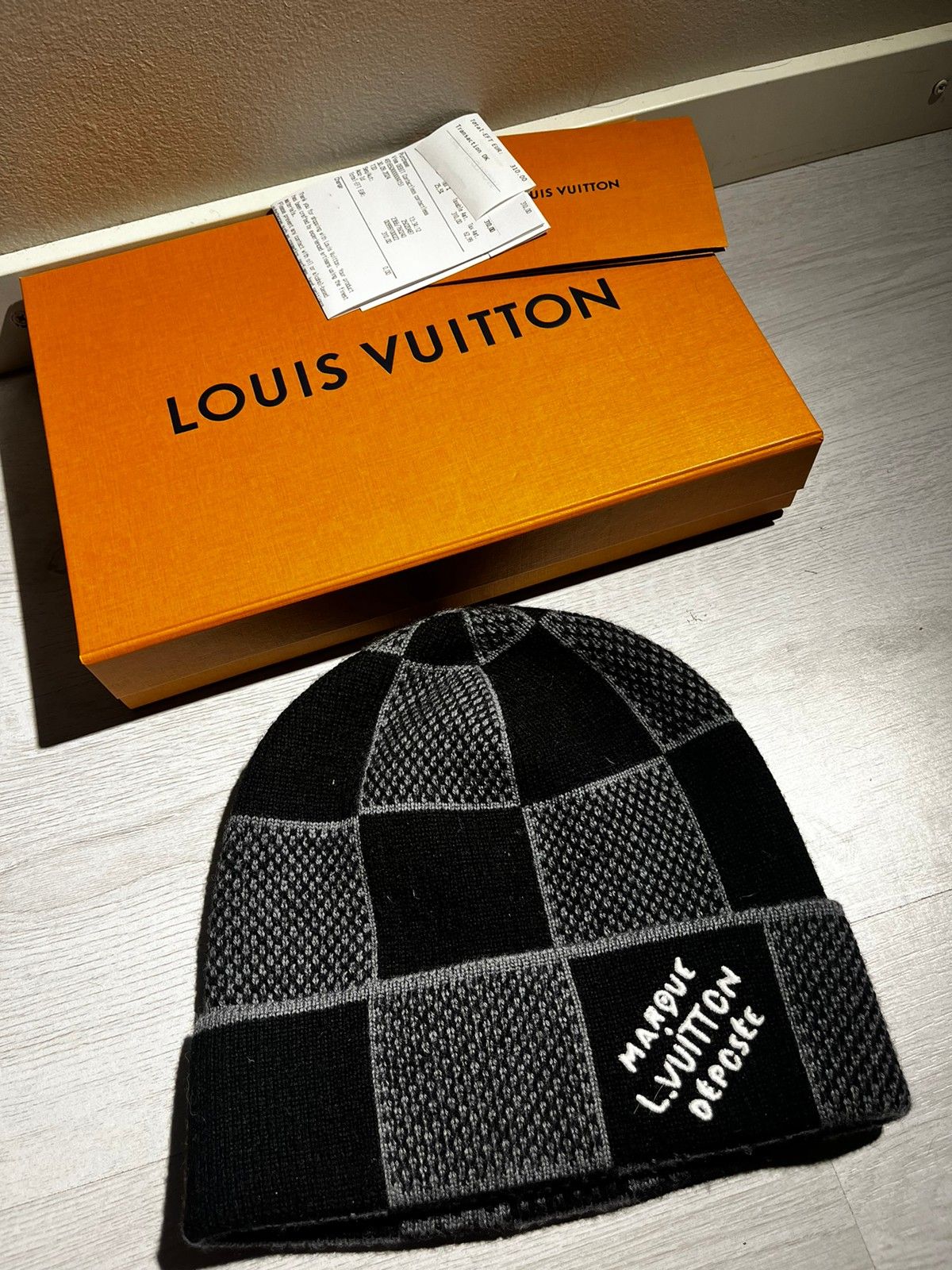 l0*is V*t0n damier heritage beanie - lhc27