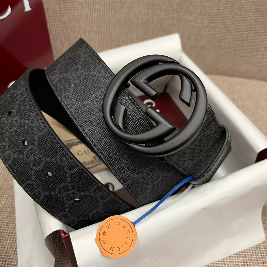 G*u*i belt with interlocking g buckle 4cm - b103