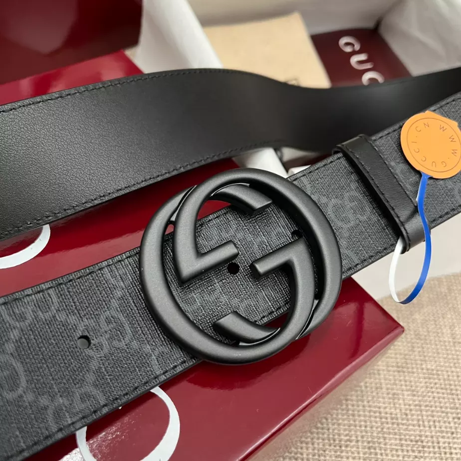 G*u*i belt with interlocking g buckle 4cm - b104