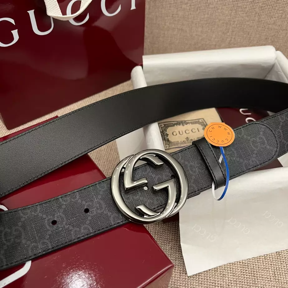 G*u*i belt with interlocking g buckle 4cm - b104