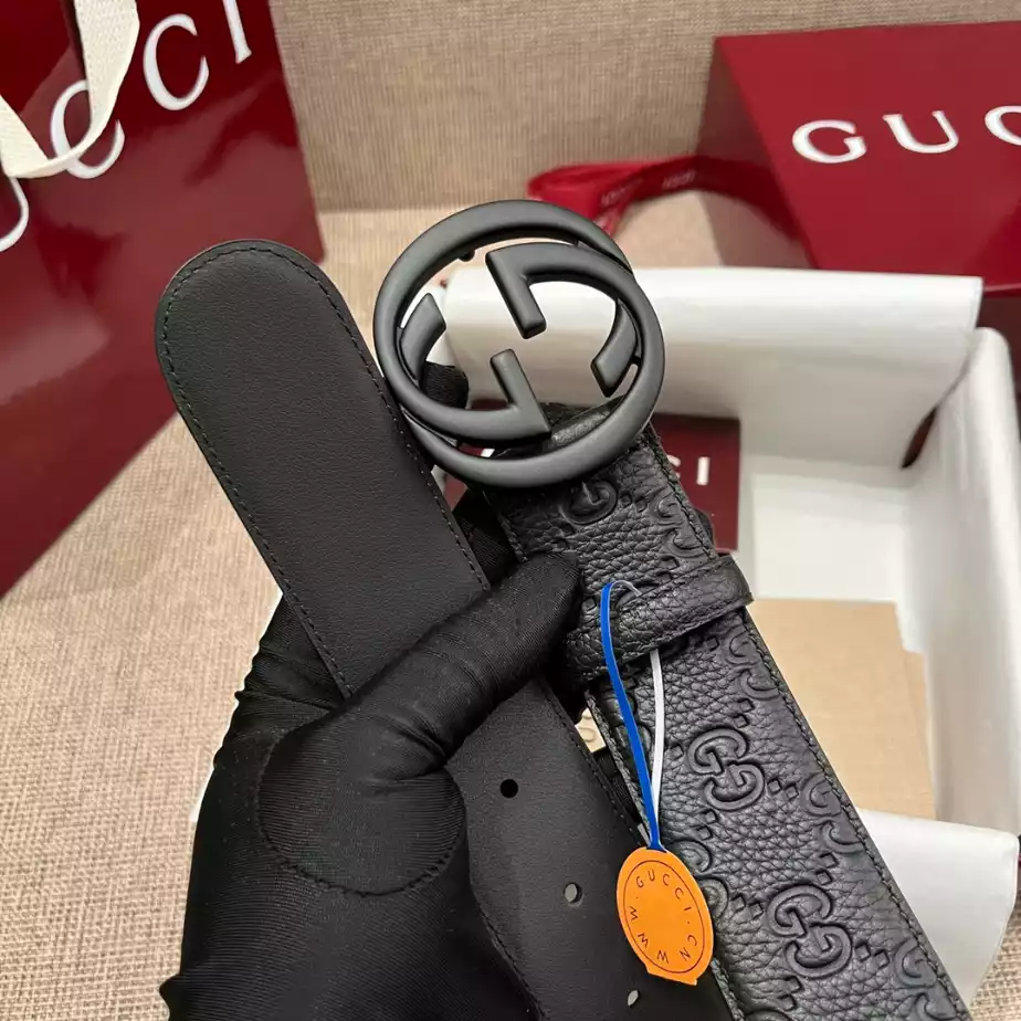 G*u*i belt with interlocking g buckle 4cm - b108