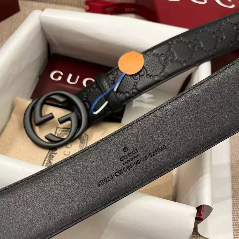 G*u*i belt with interlocking g buckle 4cm - b108