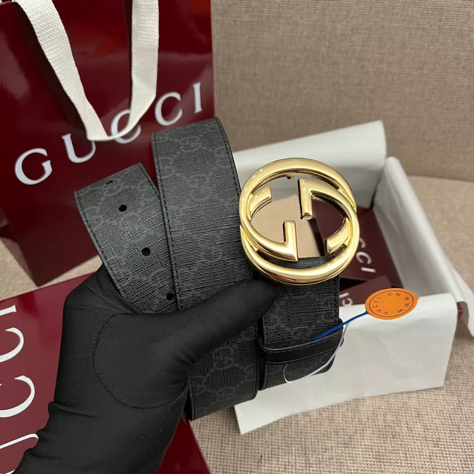 G*u*i belt with interlocking g buckle 4cm - b109