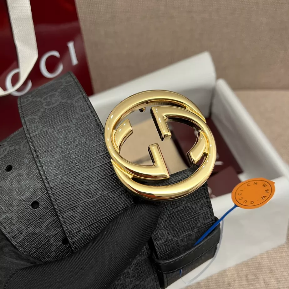 G*u*i belt with interlocking g buckle 4cm - b109