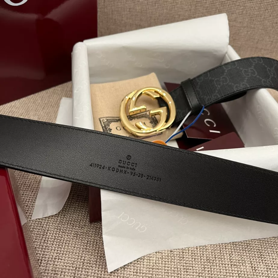 G*u*i belt with interlocking g buckle 4cm - b109