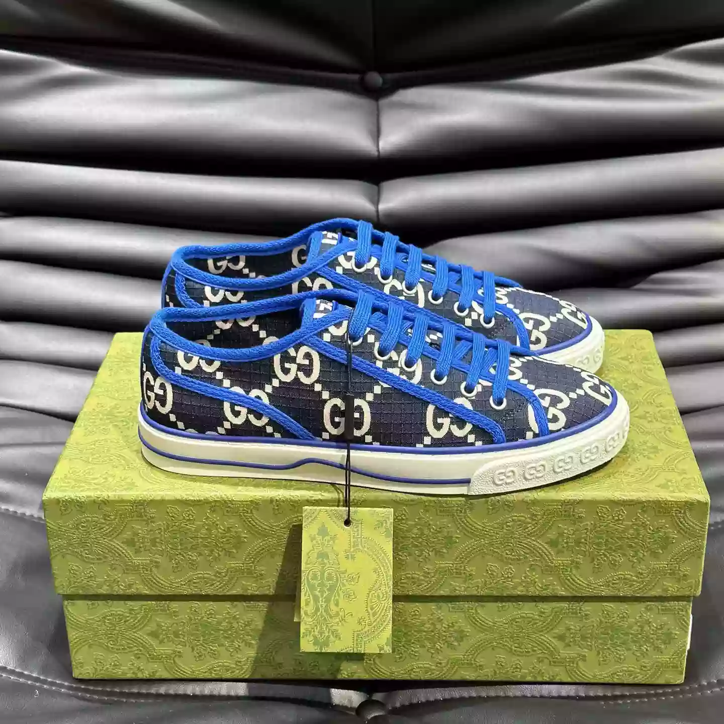 G*u*i tennis 1977 shoes sneakers in beige/blue - gc281